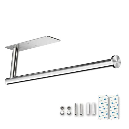 Dream House Vibez Brushed Dream House Vibez Adhesive Stainless Steel Toilet Paper Holder