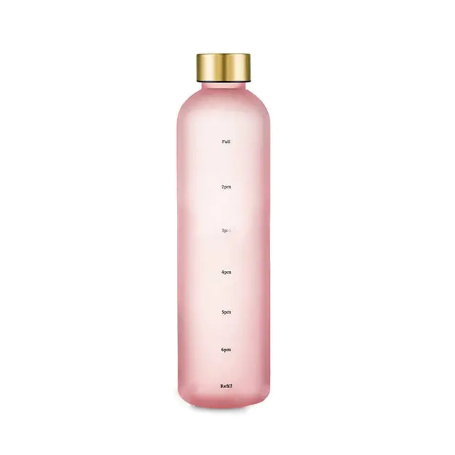 Dream House Vibez Pink-Gold / None Dream House Vibez Water Bottle With Time Marker