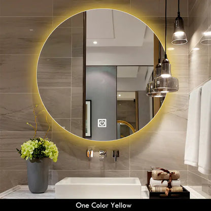 Dream House Vibez Yellow LED / 40x40cm Dream Home Vibez LED Bathroom Mirror