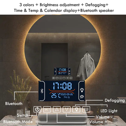 Dream House Vibez Bluetooth Speaker / 40x40cm Dream Home Vibez LED Bathroom Mirror
