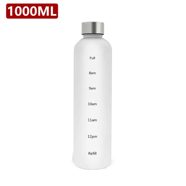 Dream House Vibez White-Silver / None Dream House Vibez Water Bottle With Time Marker
